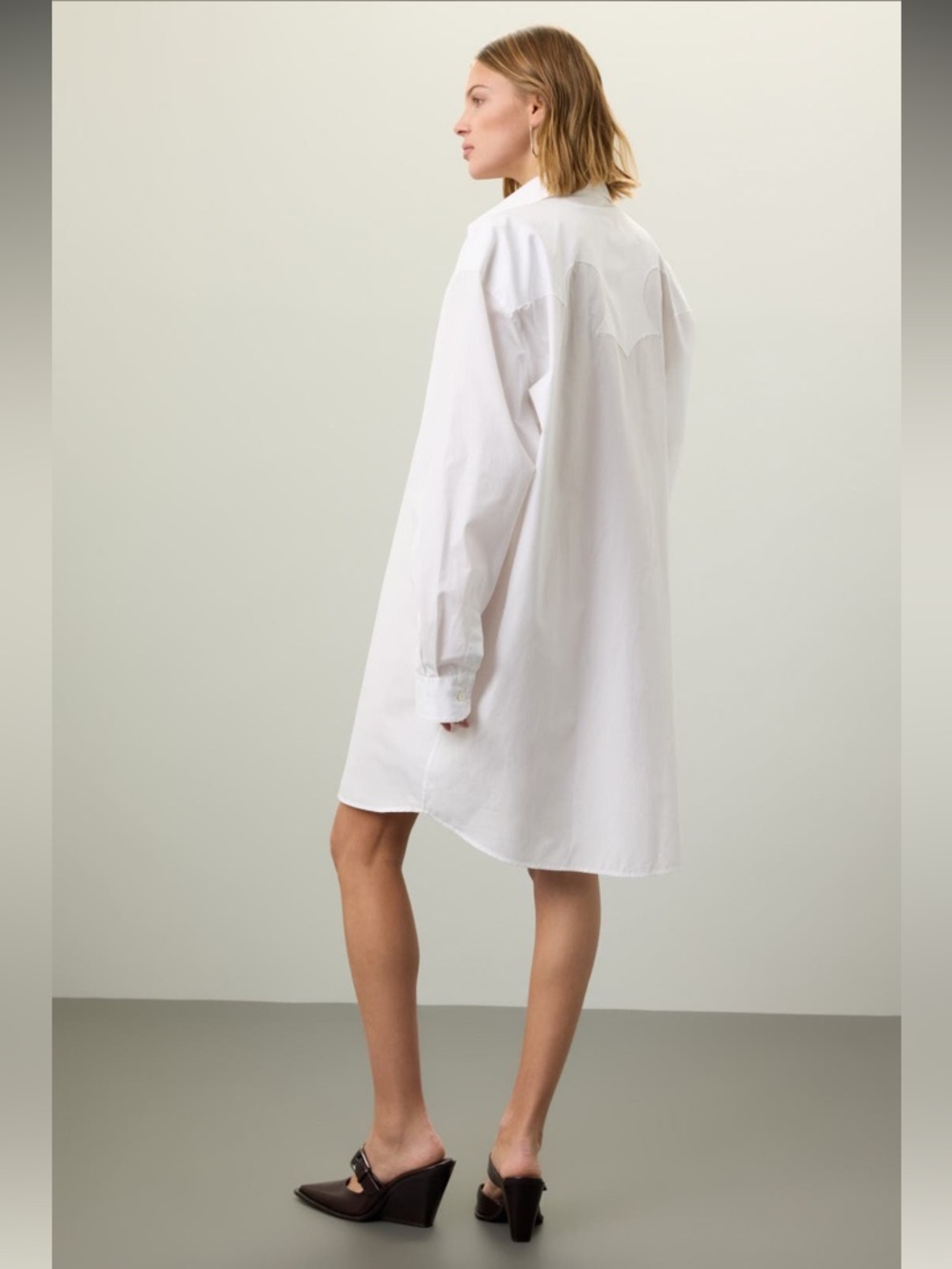 Maison Martin Margiela White Oversized Midi Shirt Dress - Picture 2 of 5